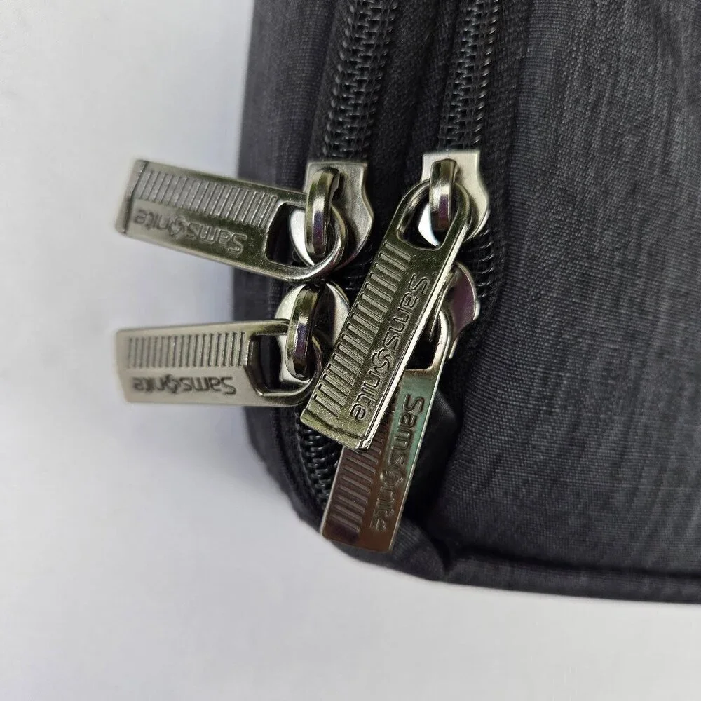 Samsonite Gray Computer Laptop Travel Bag Double Handles Detachable Strap